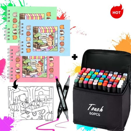 Kit Livro Bobbie Goods Capa Dura + 60 Canetas Touch